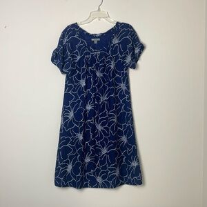 Gap XS Dress Navy Blue w/ White Flowers